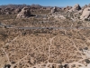 A spiderweb of use trails viewed from the top of Cyclops Rock looking toward Intersection Rock (left) and the Hidden Valley Campground (right) in Joshua Tree National Park, Calif. on Friday, October 18, 2019.  Lining specific desired paths with rocks to discourage the creation of new paths in the heavily visited area is the focus of the Climb Smart stewardship project on Saturday, October 19, 2019.  (Photo by Suzanne Steiner)